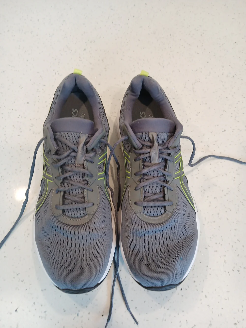 Asics Men’s Gel Contend 9 Steel Grey Safety Yellow Shoes Sz. 15 1011B881-020